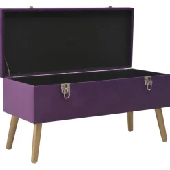Bankje met opbergvak 80 cm fluweel><noscript><img width=