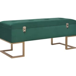 Bankjes*vidaXL Bankje met opbergvak 105 cm fluweel Groen