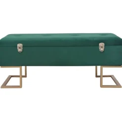 Bankjes*vidaXL Bankje met opbergvak 105 cm fluweel Groen