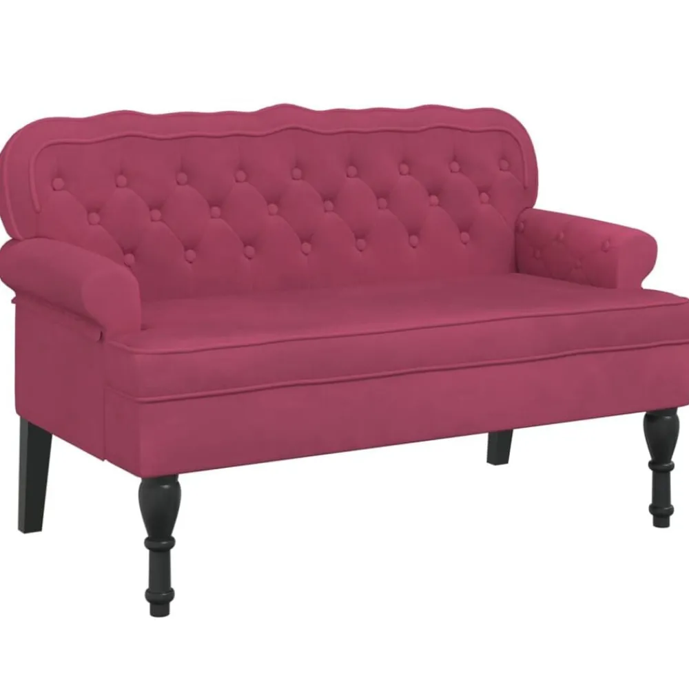 Bankje met rugleuning 119,5x64,5x75 cm fluweel>vidaXL Sale