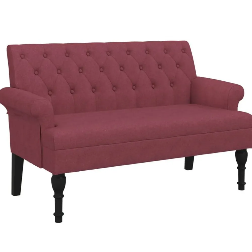 Bankje met rugleuning 120x62x75,5 cm stof>vidaXL Clearance