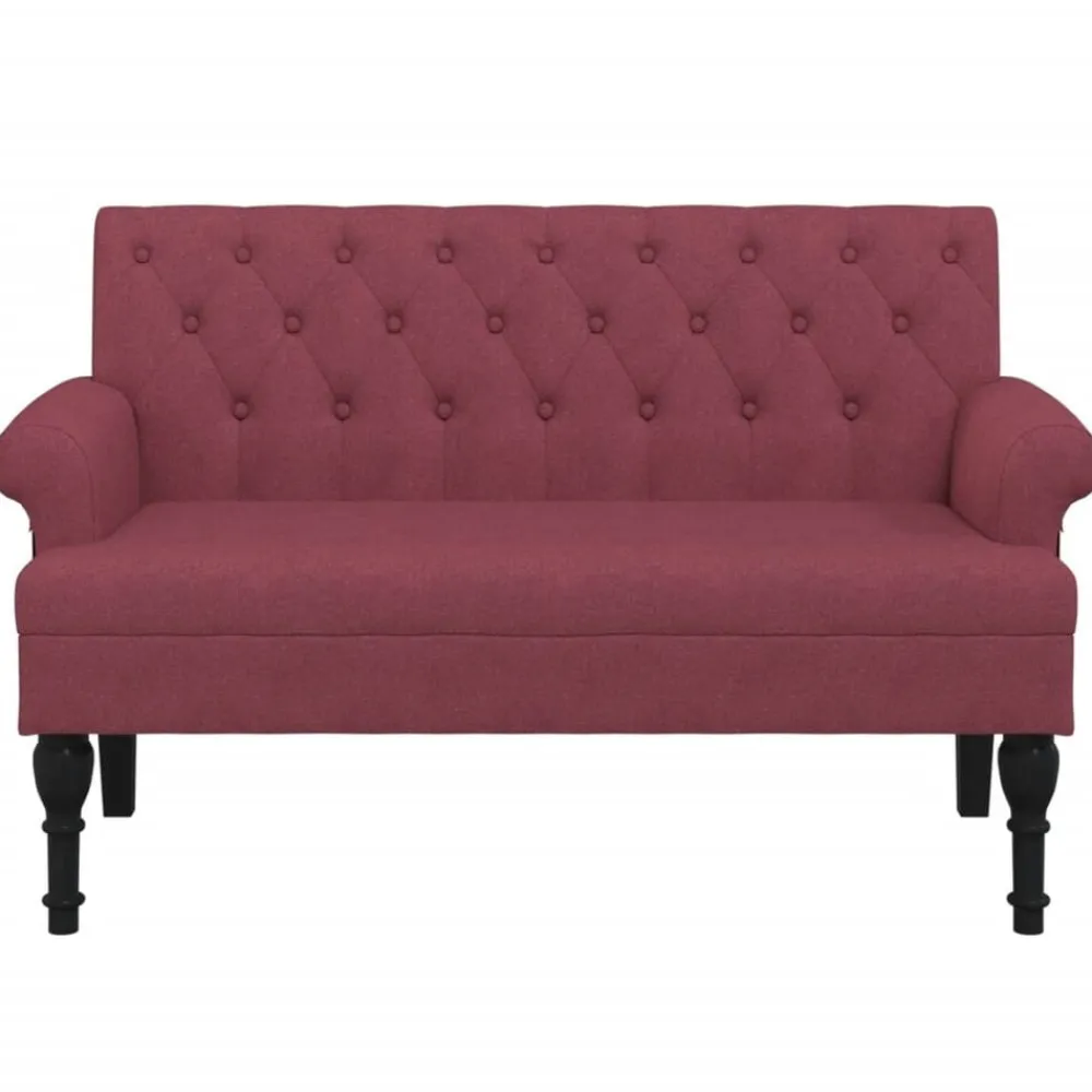 Bankje met rugleuning 120x62x75,5 cm stof>vidaXL Clearance