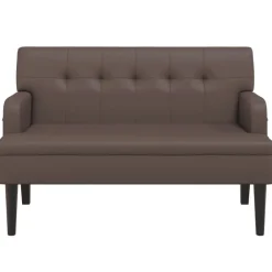 Bankje met rugleuning 112x65,5x75 cm kunstleer><noscript><img width=