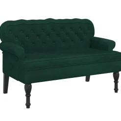 Bankje met rugleuning 119,5x64,5x75 cm fluweel>vidaXL Clearance