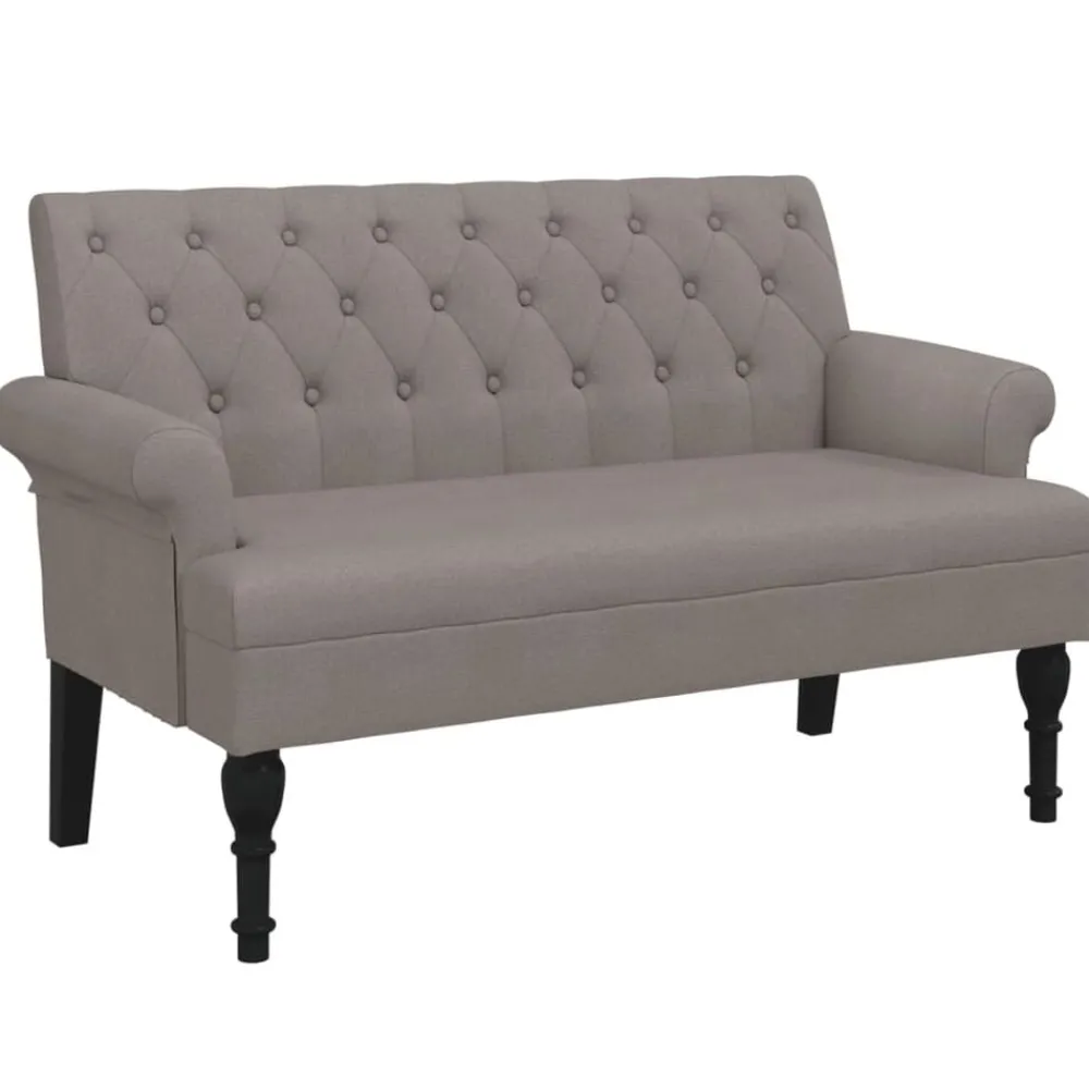 Bankje met rugleuning 120x62x75,5 cm stof>vidaXL
