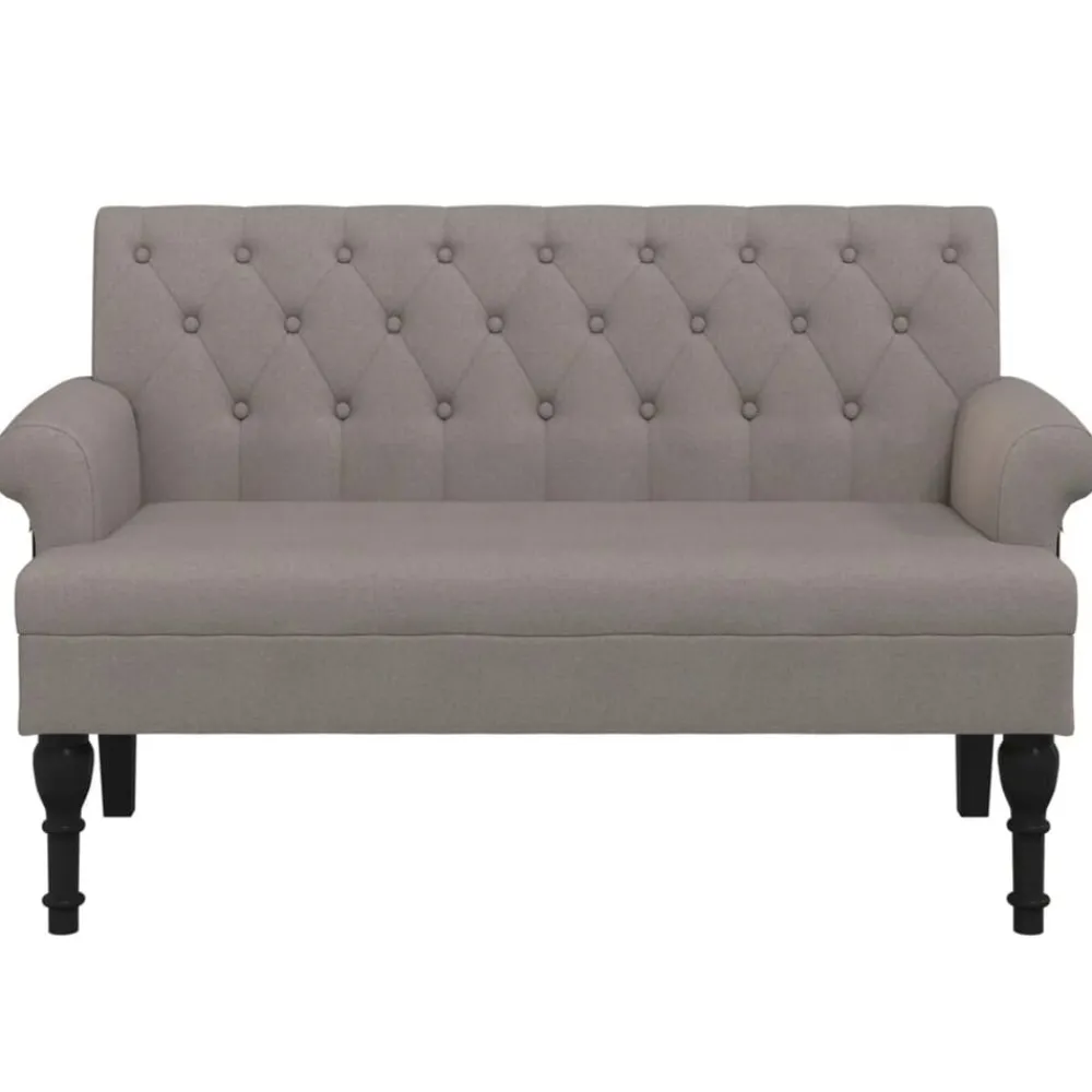 Bankje met rugleuning 120x62x75,5 cm stof>vidaXL