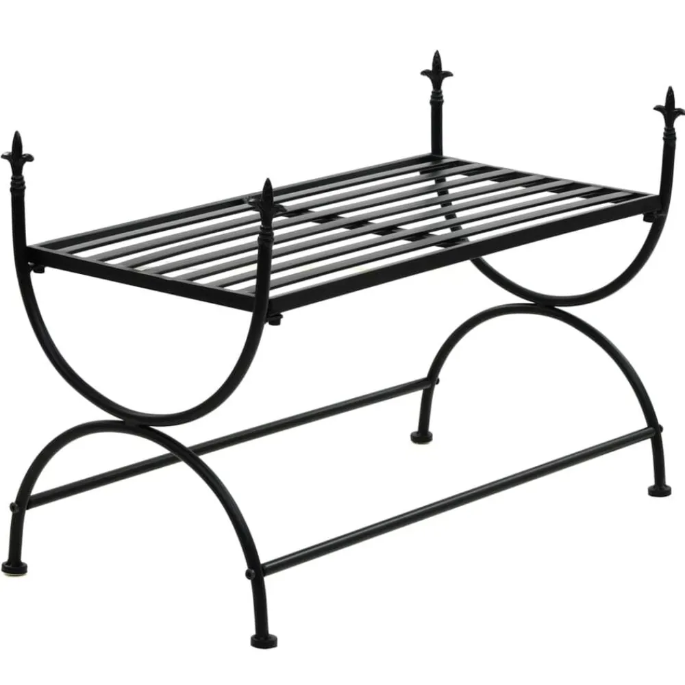 Bankjes*vidaXL Bankje vintage stijl 83x42x55 cm metaal zwart