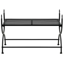 Bankjes*vidaXL Bankje vintage stijl 83x42x55 cm metaal zwart