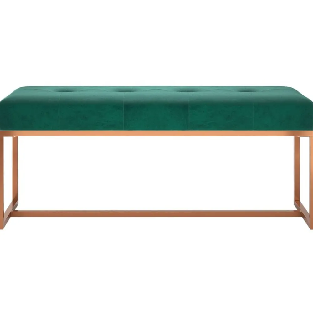 Bankjes*vidaXL Bankje 110x36x45 cm fluweel Donkergroen