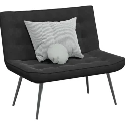 Bankjes*vidaXL Bankje 110x74x84 cm fluweel Zwart