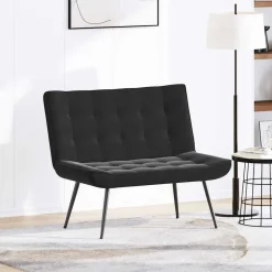 Bankjes*vidaXL Bankje 110x74x84 cm fluweel Zwart