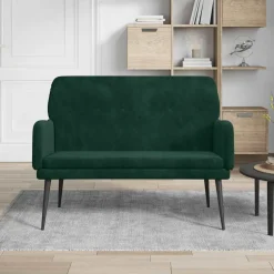 Bankjes*vidaXL Bankje 108x79x79 cm fluweel Donkergroen