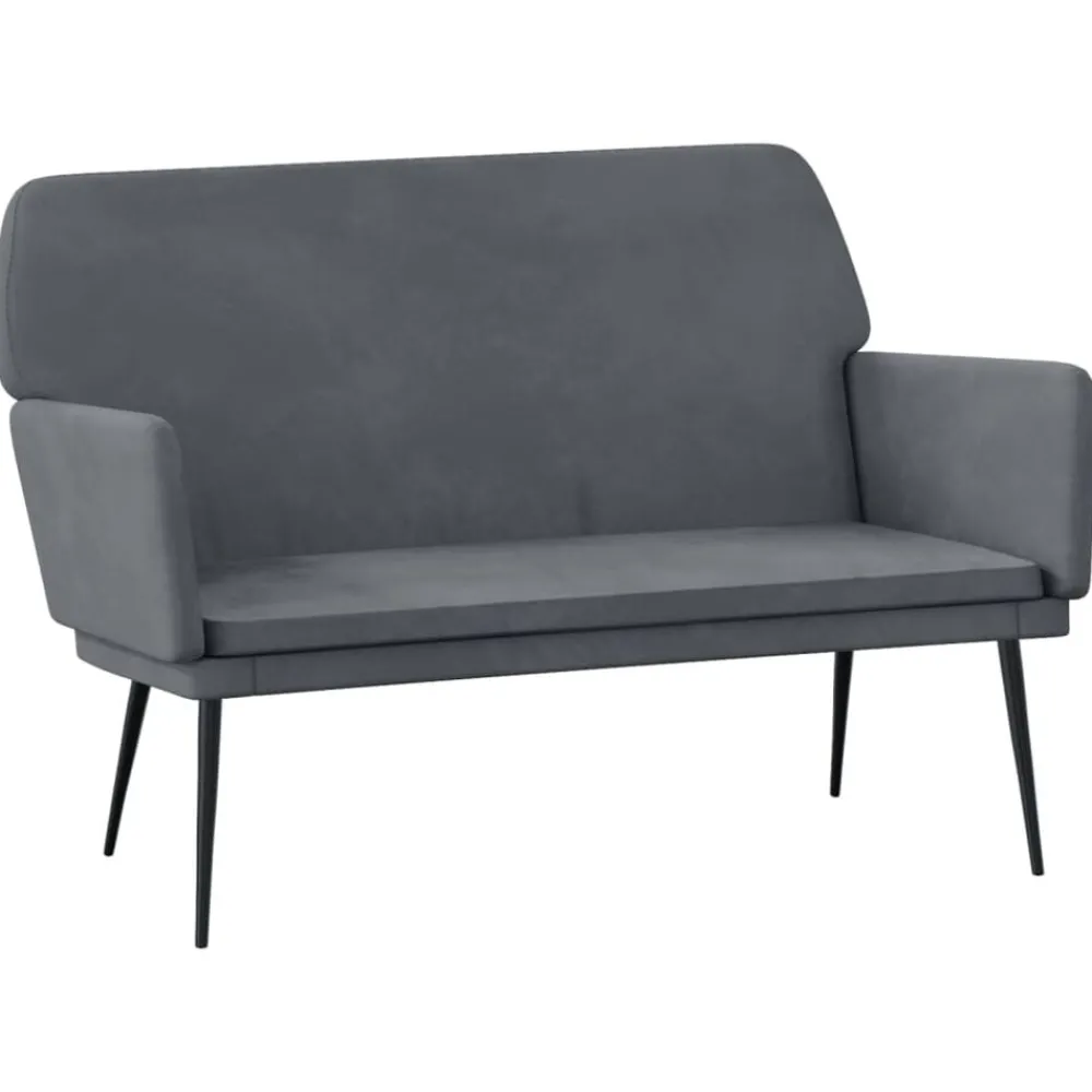 Bankjes*vidaXL Bankje 108x79x79 cm fluweel Donkergrijs