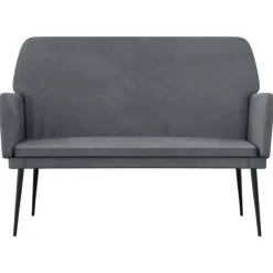 Bankjes*vidaXL Bankje 108x79x79 cm fluweel Donkergrijs