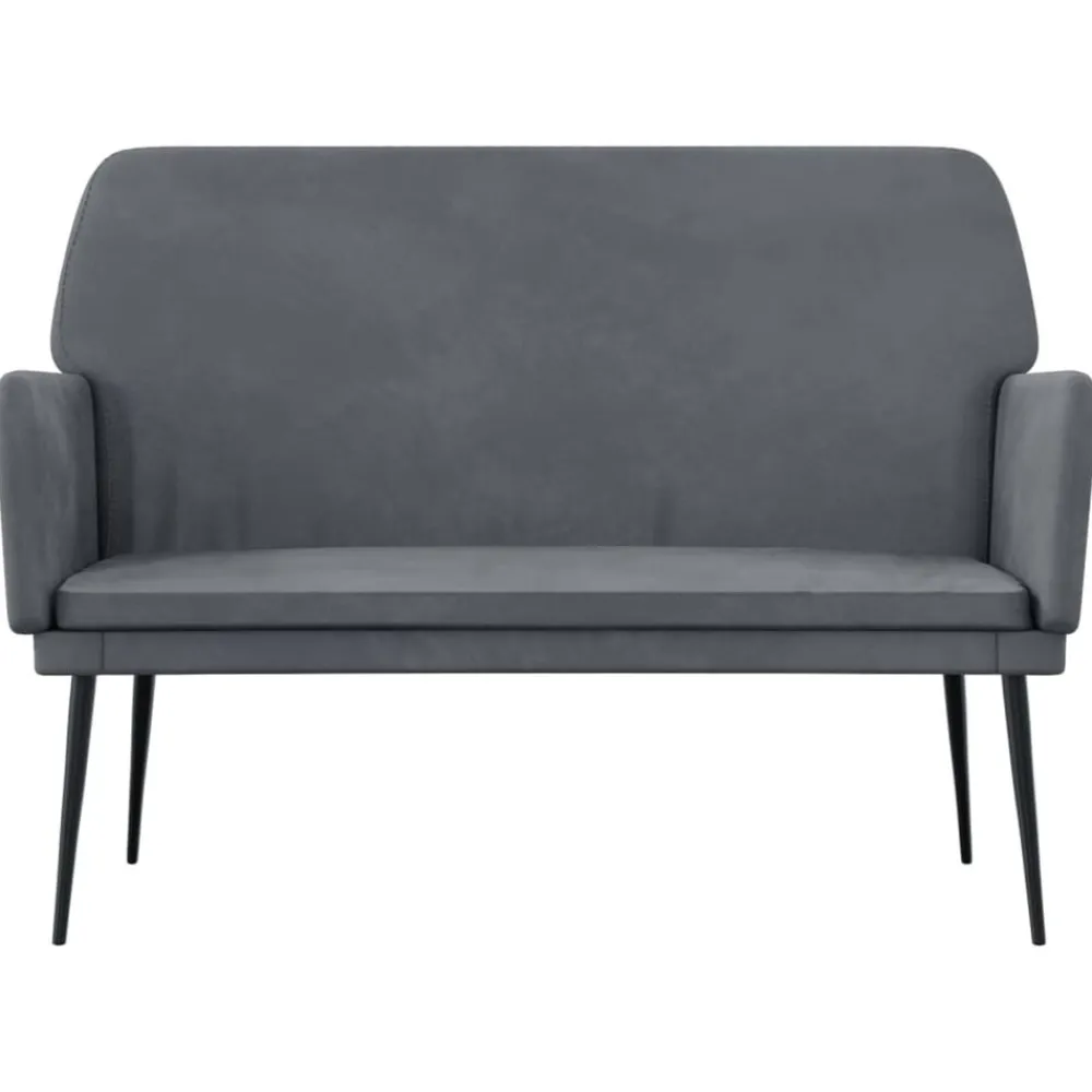 Bankjes*vidaXL Bankje 108x79x79 cm fluweel Donkergrijs