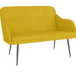 Bankjes*vidaXL Bankje 110x76x80 cm fluweel Geel