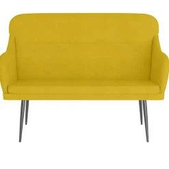 Bankjes*vidaXL Bankje 110x76x80 cm fluweel Geel