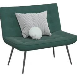 Bankjes*vidaXL Bankje 110x74x84 cm fluweel Donkergroen