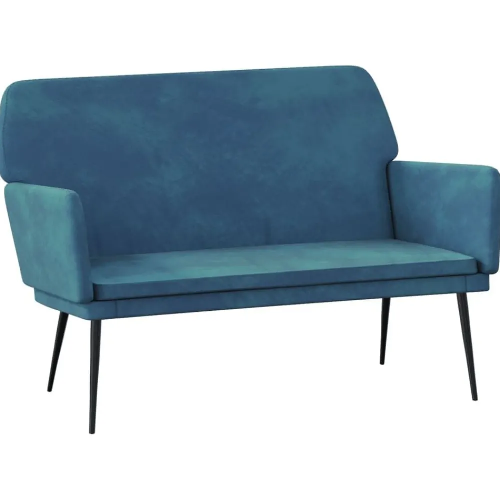 Bankjes*vidaXL Bankje 108x79x79 cm fluweel Blauw