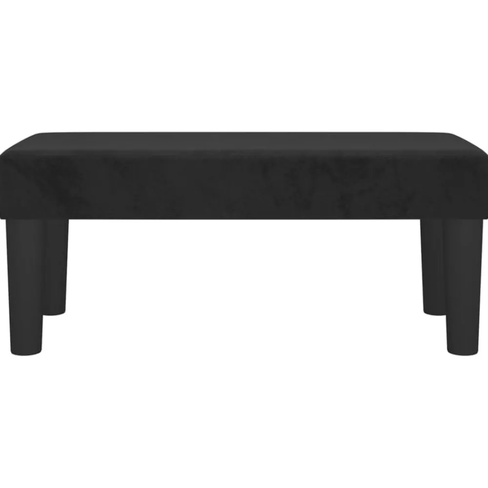 Bankjes*vidaXL Bankje 70x30x30 cm fluweel Zwart