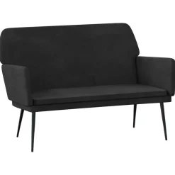 Bankjes*vidaXL Bankje 108x79x79 cm fluweel Zwart