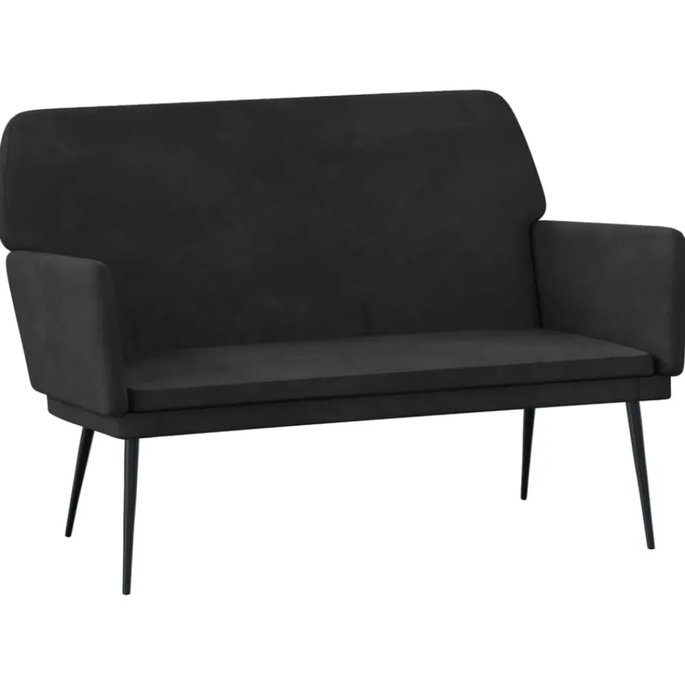 Bankjes*vidaXL Bankje 108x79x79 cm fluweel Zwart