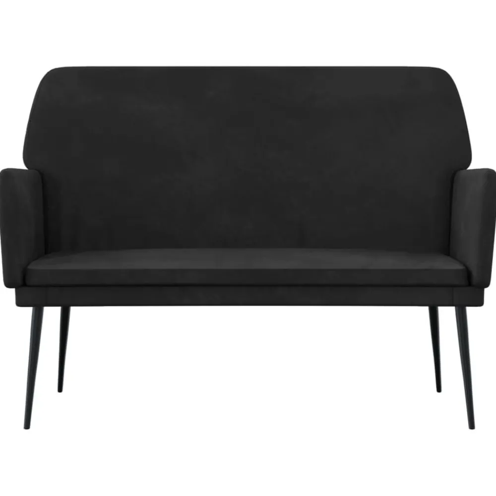 Bankjes*vidaXL Bankje 108x79x79 cm fluweel Zwart