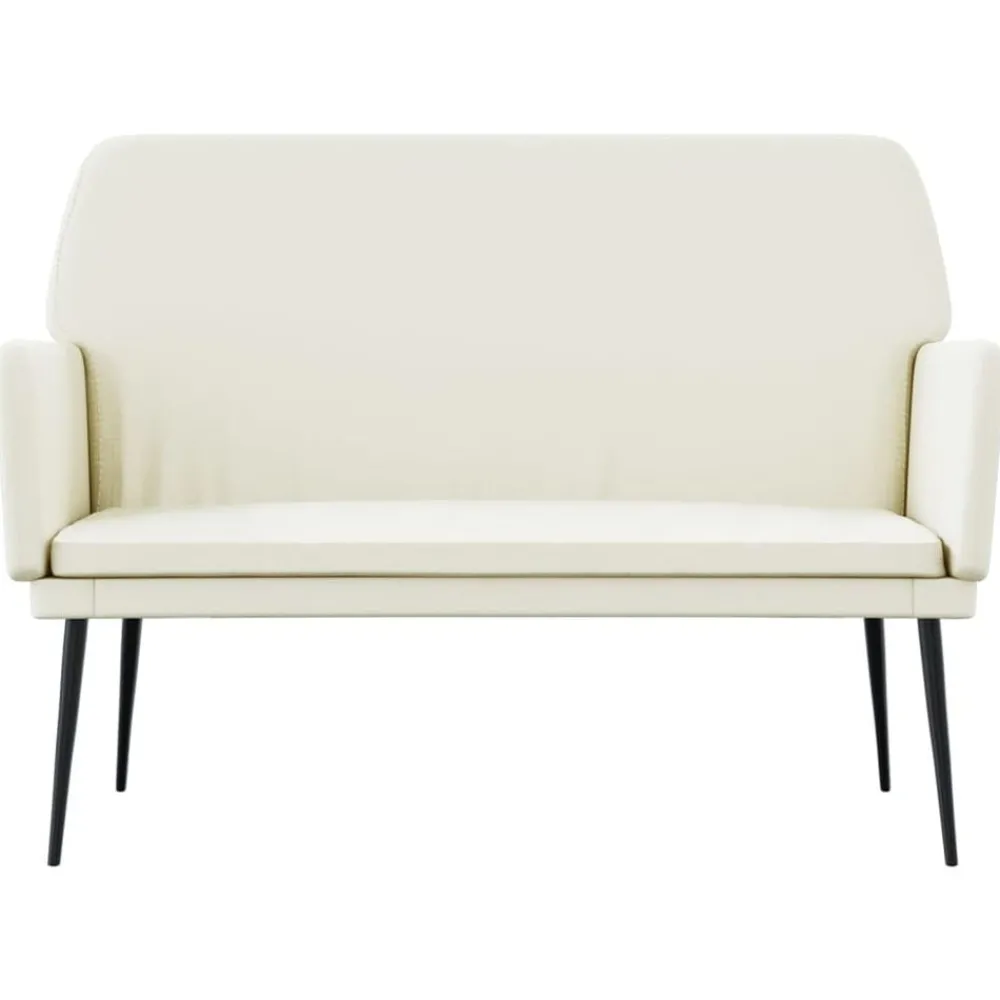 Bankjes*vidaXL Bankje 108x79x79 cm fluweel crèmekleurig Crème