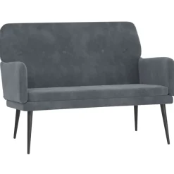 Bankjes*vidaXL Bankje 108x79x79 cm fluweel Donkergrijs