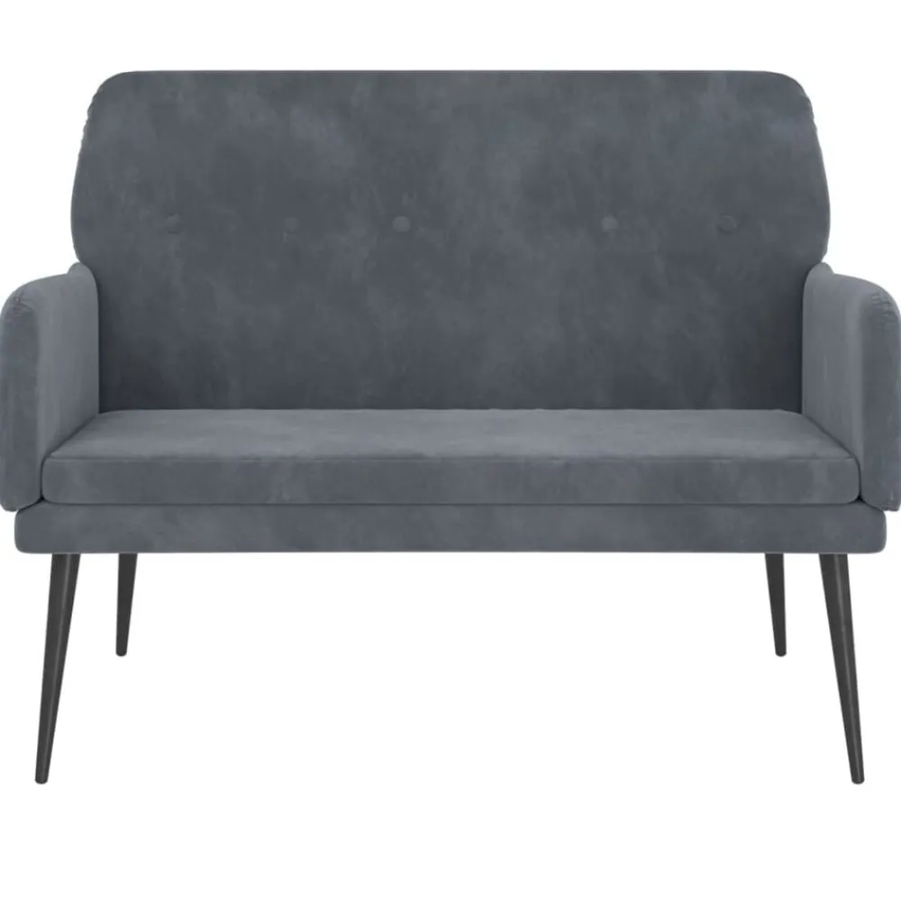 Bankjes*vidaXL Bankje 108x79x79 cm fluweel Donkergrijs