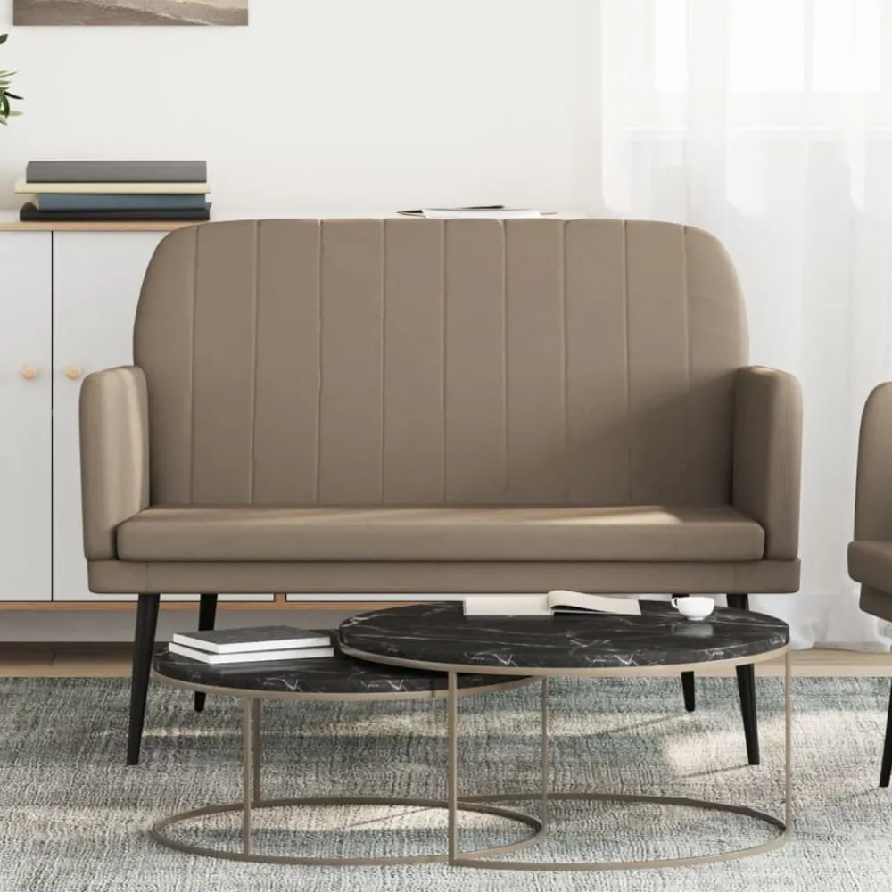 Bankjes*vidaXL Bankje 107x80x81 cm kunstleer kleurig Cappuccino