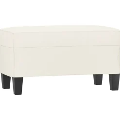 Bankje 70x35x41 cm kunstleer crèmekleurig>vidaXL Sale