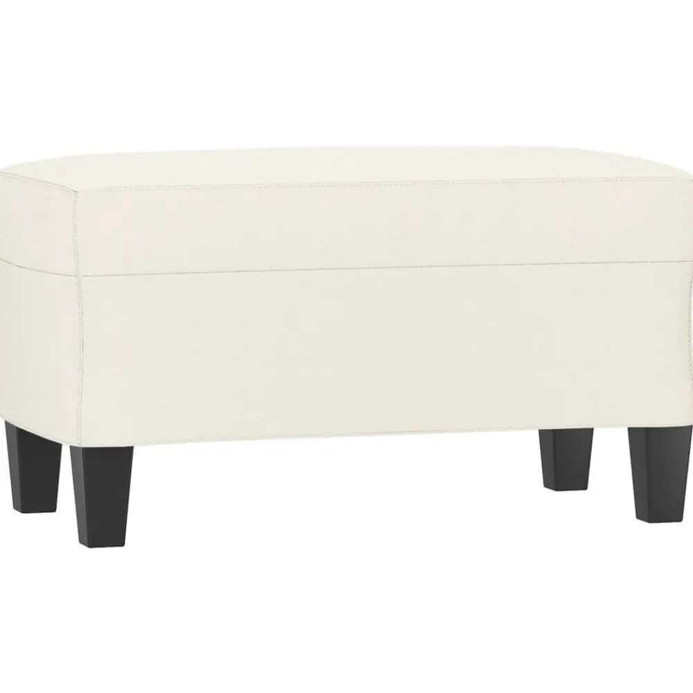 Bankje 70x35x41 cm kunstleer crèmekleurig>vidaXL Sale