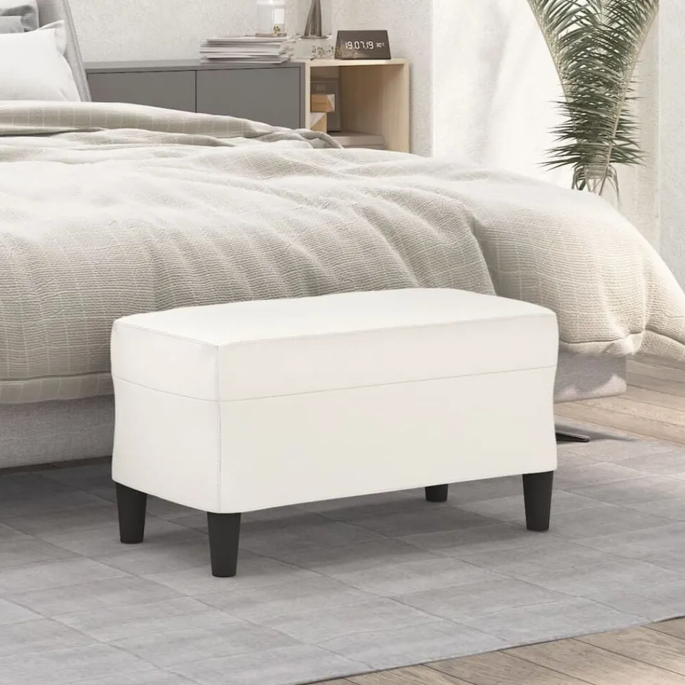 Bankje 70x35x41 cm kunstleer crèmekleurig>vidaXL Sale