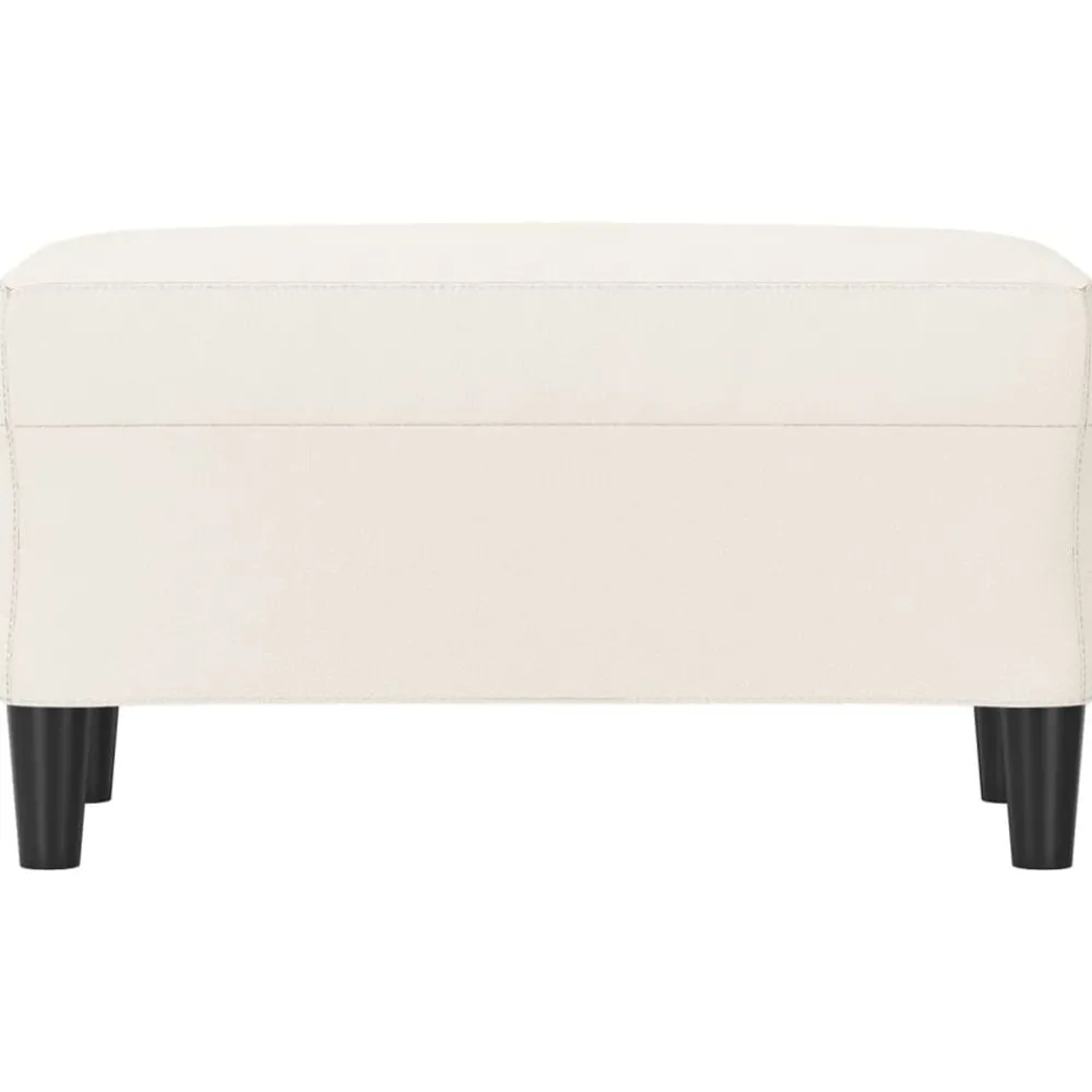 Bankje 70x35x41 cm kunstleer crèmekleurig>vidaXL Sale