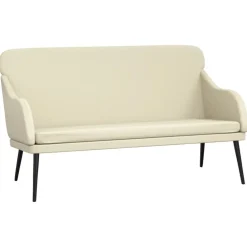 Bankjes*vidaXL Bankje 110x76x80 cm kunstleer crèmekleurig crème