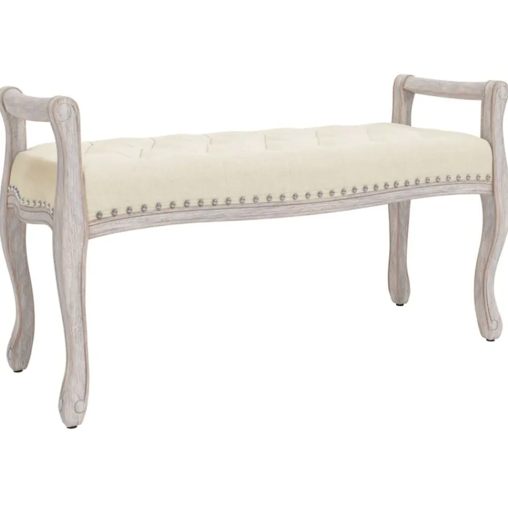 Bankjes*vidaXL Bankje 110x45x60 cm linnen Beige