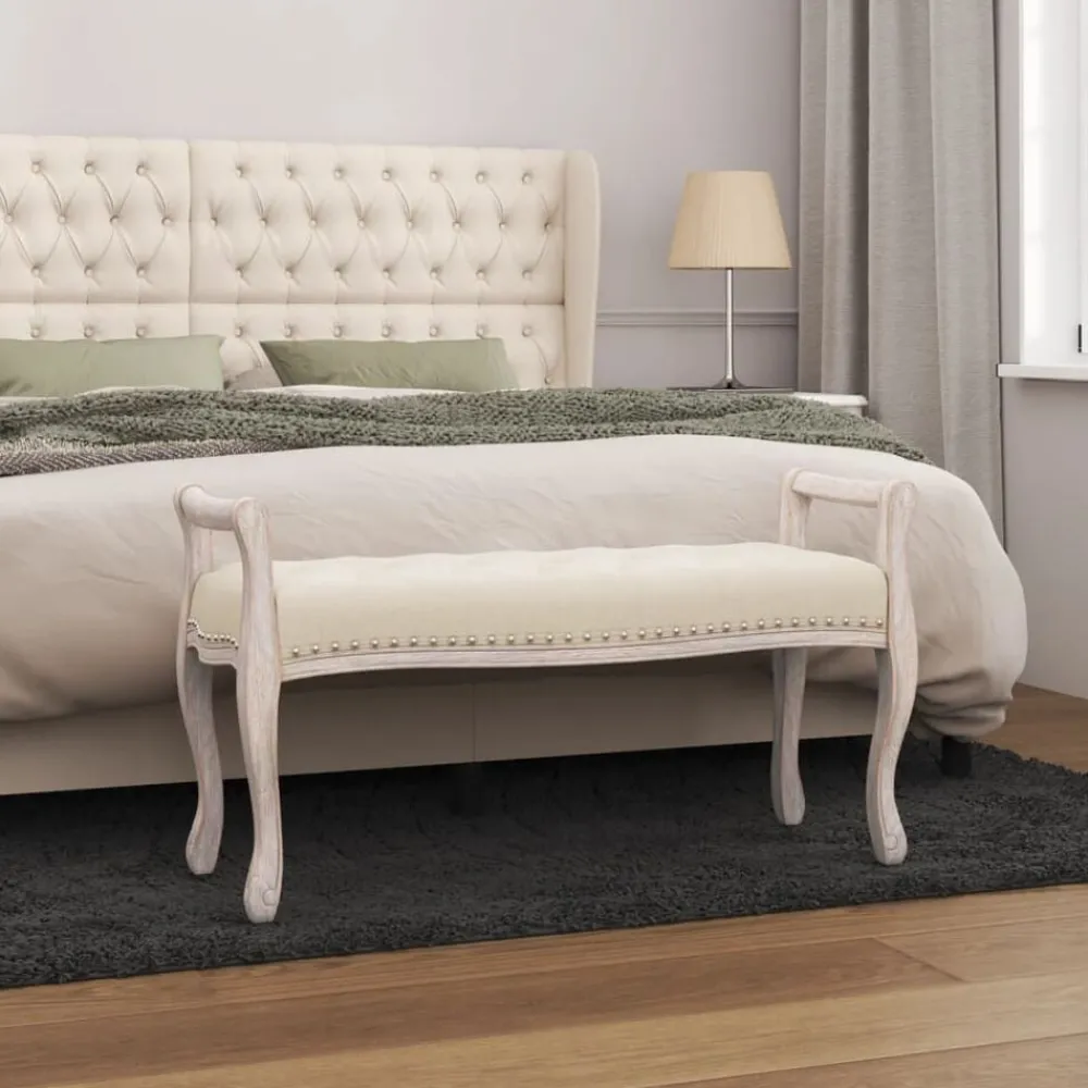 Bankjes*vidaXL Bankje 110x45x60 cm linnen Beige