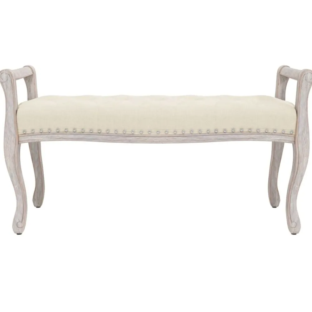 Bankjes*vidaXL Bankje 110x45x60 cm linnen Beige