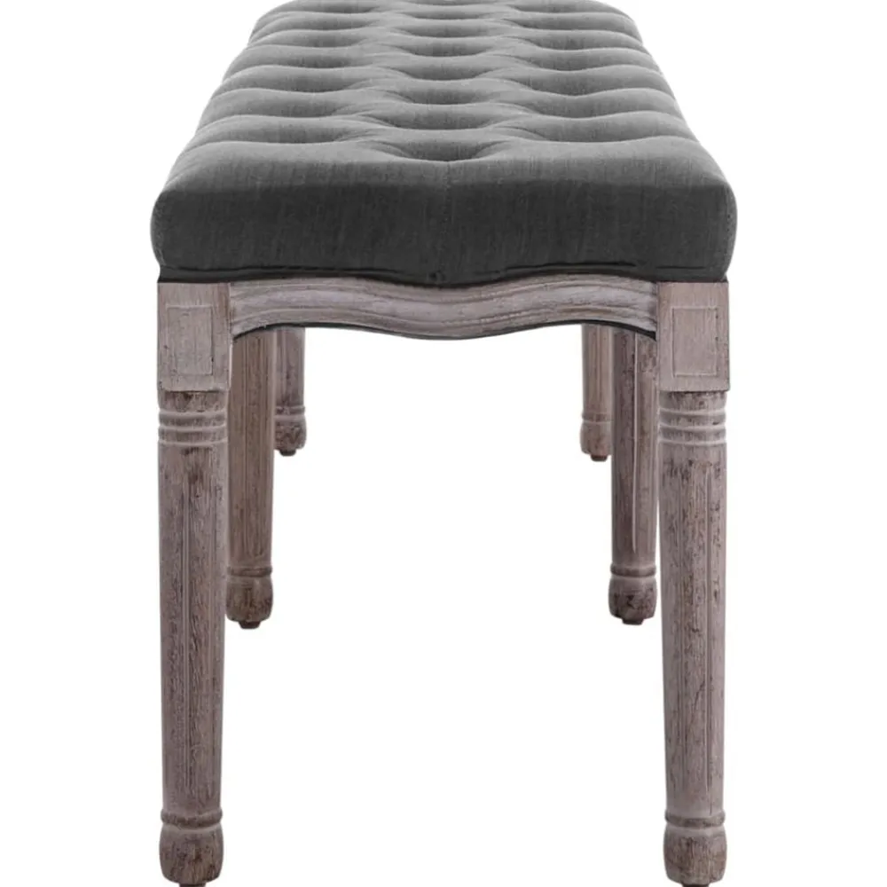 Bankje 150x40x48 cm linnen massief hout>vidaXL New