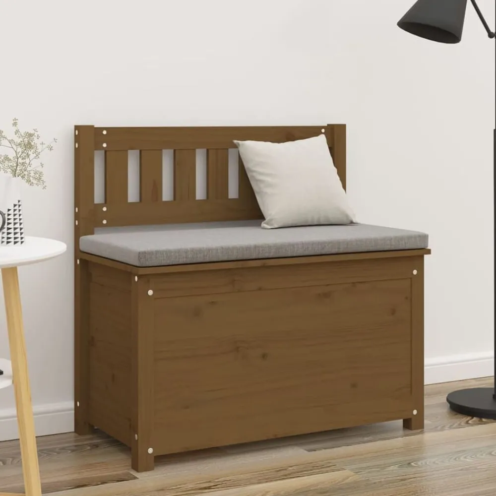 Bankjes*vidaXL Bankje 80x41x77 cm massief grenenhout Honingbruin