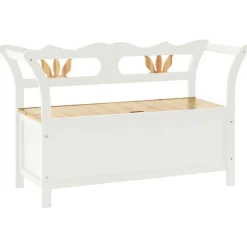 Bankje 107x45x75,5 cm massief vurenhout wit>vidaXL Sale