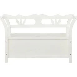 Bankjes*vidaXL Bankje 107x45x75,5 cm massief vurenhout Wit