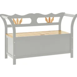 Bankjes*vidaXL Bankje 107x45x75,5 cm massief vurenhout Grijs