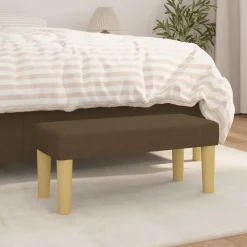 Bankje 70x30x30 cm stof bruin>vidaXL Best