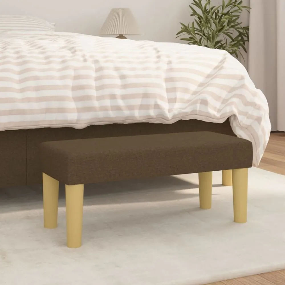 Bankje 70x30x30 cm stof bruin>vidaXL Best