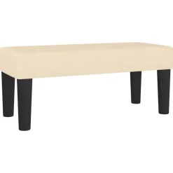 Bankjes*vidaXL Bankje 70x30x30 cm stof crèmekleurig Crème