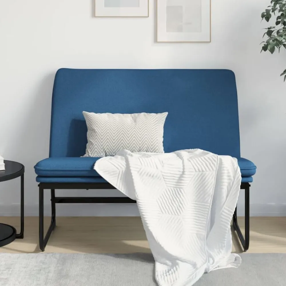 Bankjes*vidaXL Bankje 100x75x76 cm stof Blauw