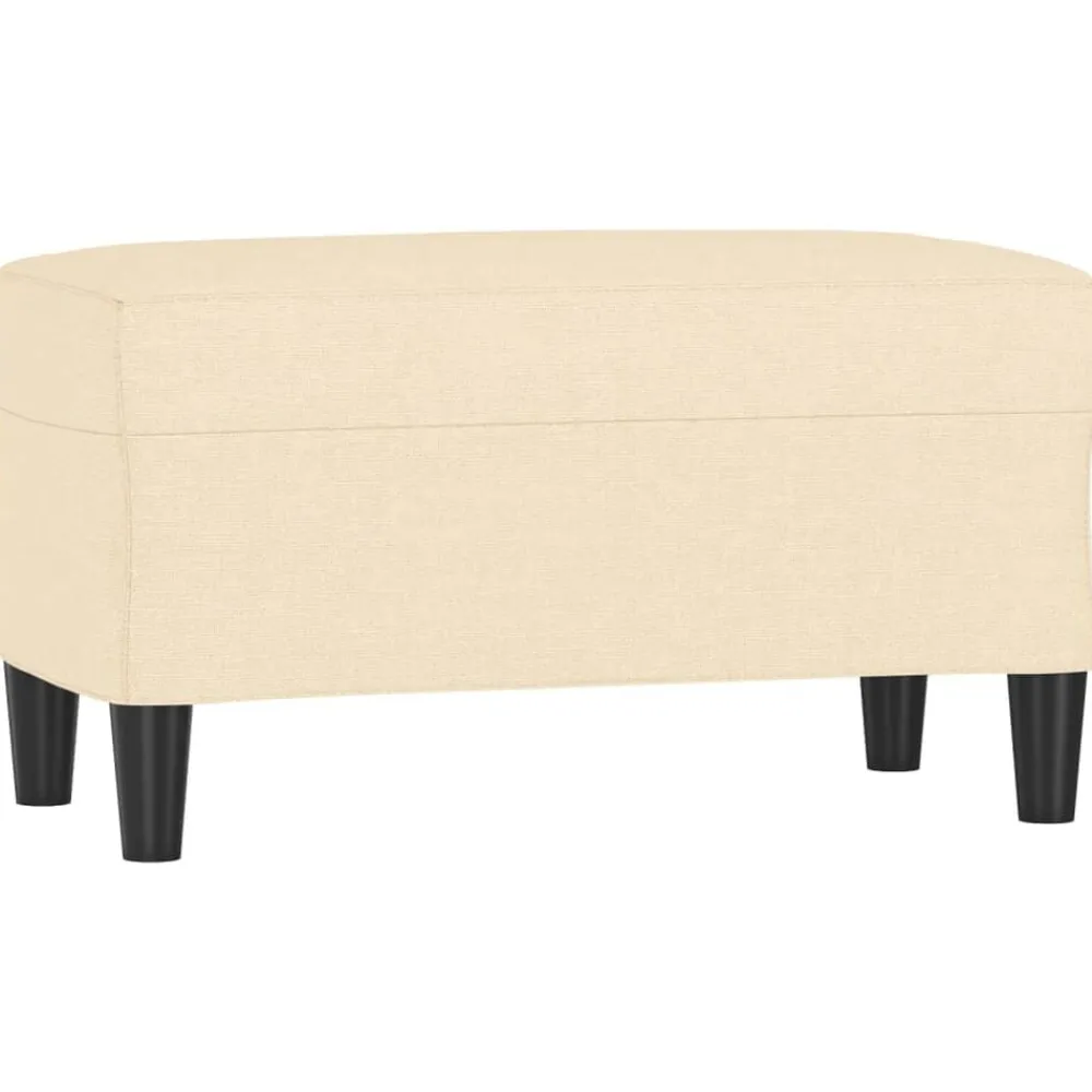 Bankje 70x35x41 cm stof crèmekleurig>vidaXL Clearance