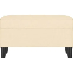Bankje 70x35x41 cm stof crèmekleurig><noscript><img width=